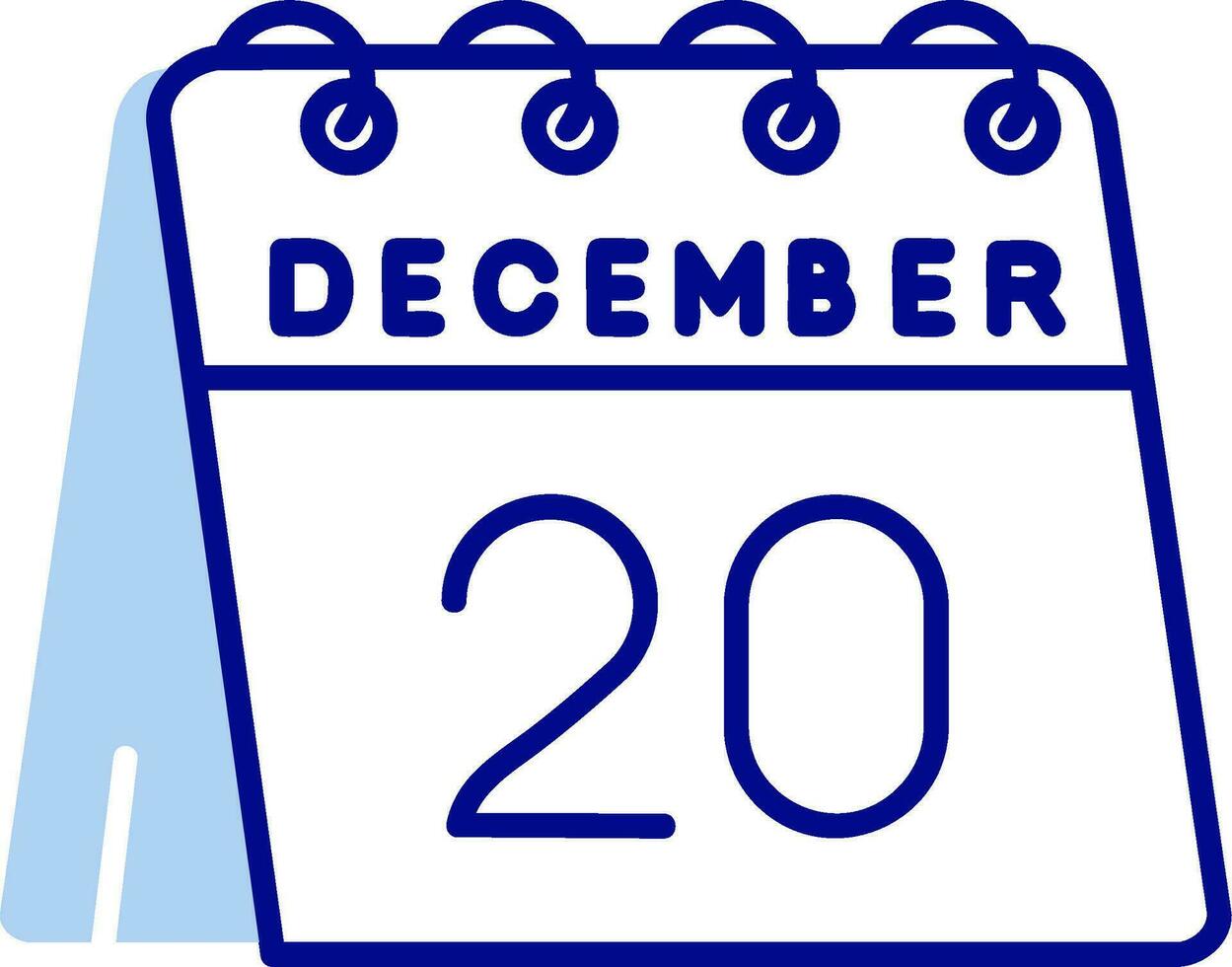 20th of December Line Filled Icon vector