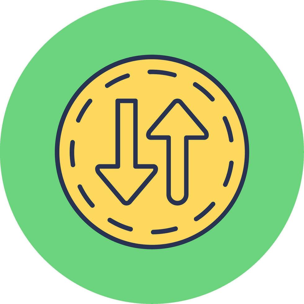 Two Way Street Vector Icon