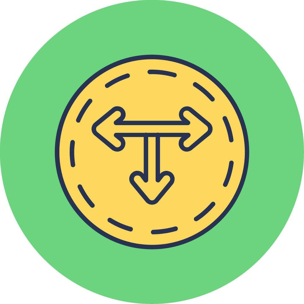 T Junction Vector Icon