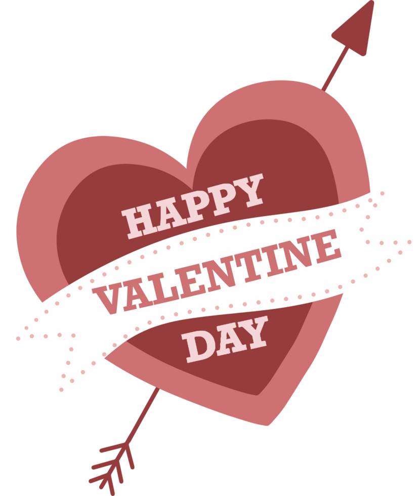 Happy valentine day illustration png