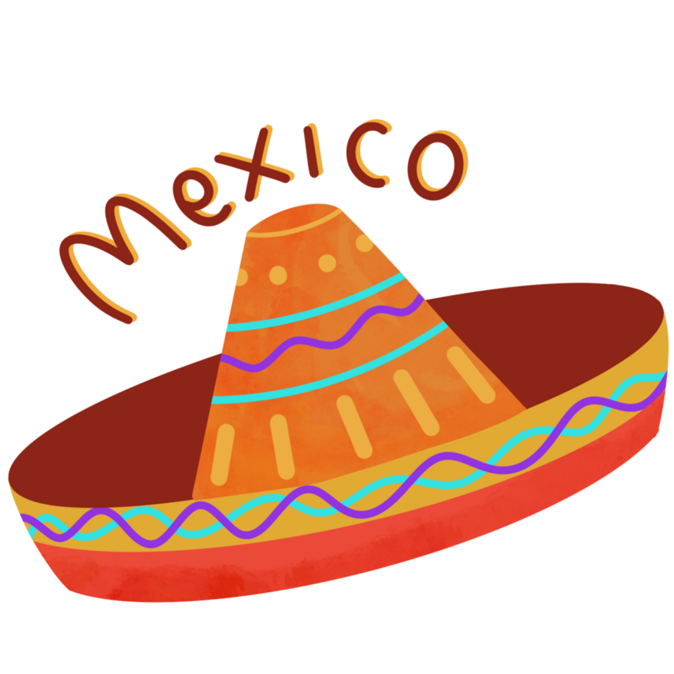 Sombrero hat Mexico illustration png