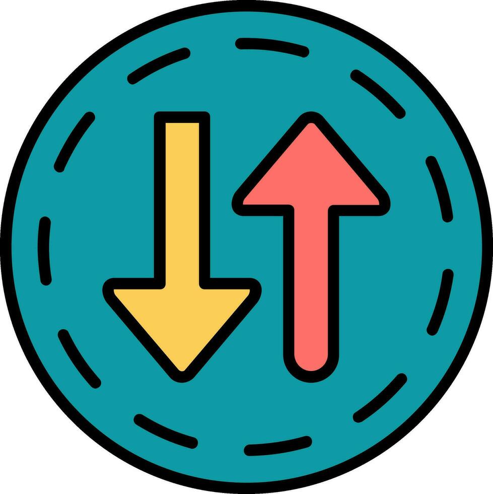 Two Way Street Vector Icon