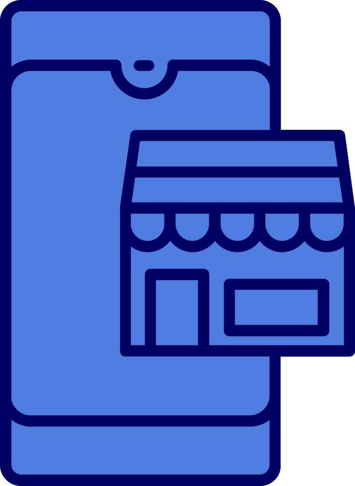 icono de vector de tienda en línea