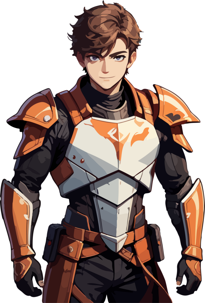 AI generated Knight Character with Body Armor Art png