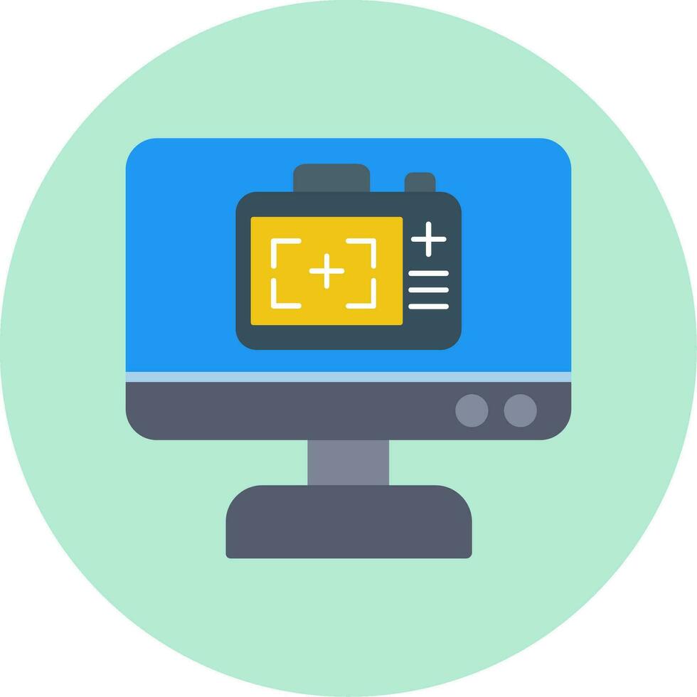 Monitor Screen Vector Icon