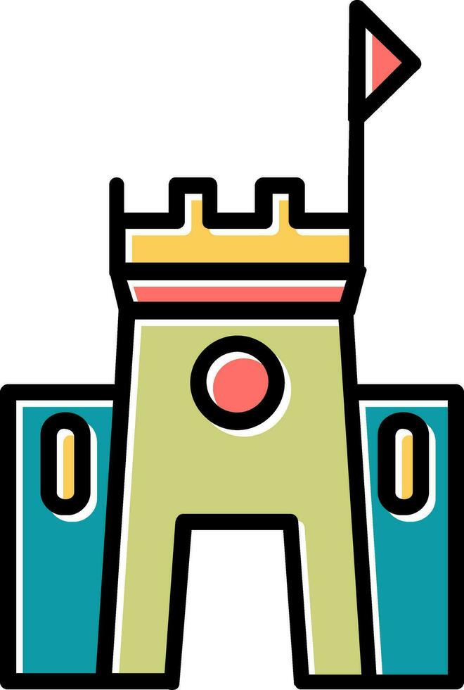 icono de vector de castillo de arena