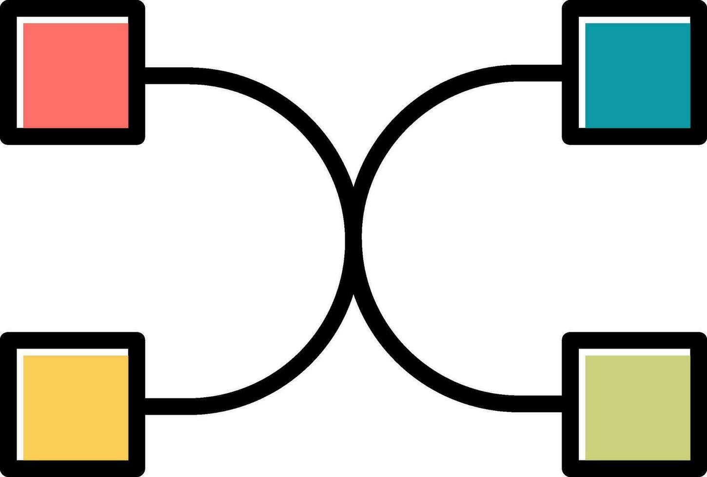 Many To Many Vector Icon