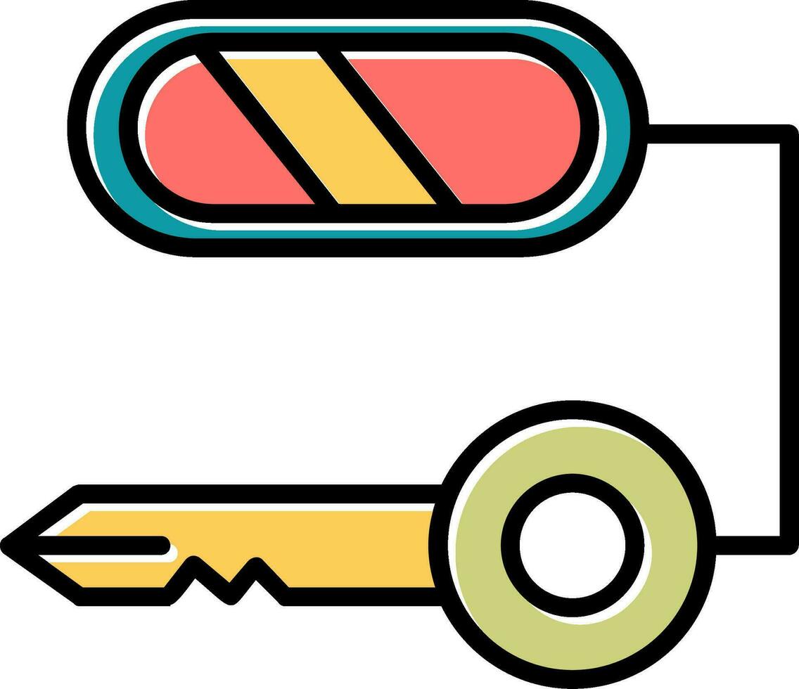 Composite Key Vector Icon