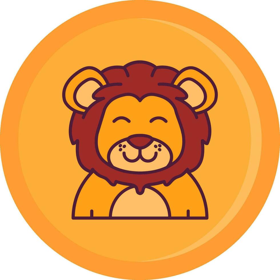 Happy Line Filled Icon vector