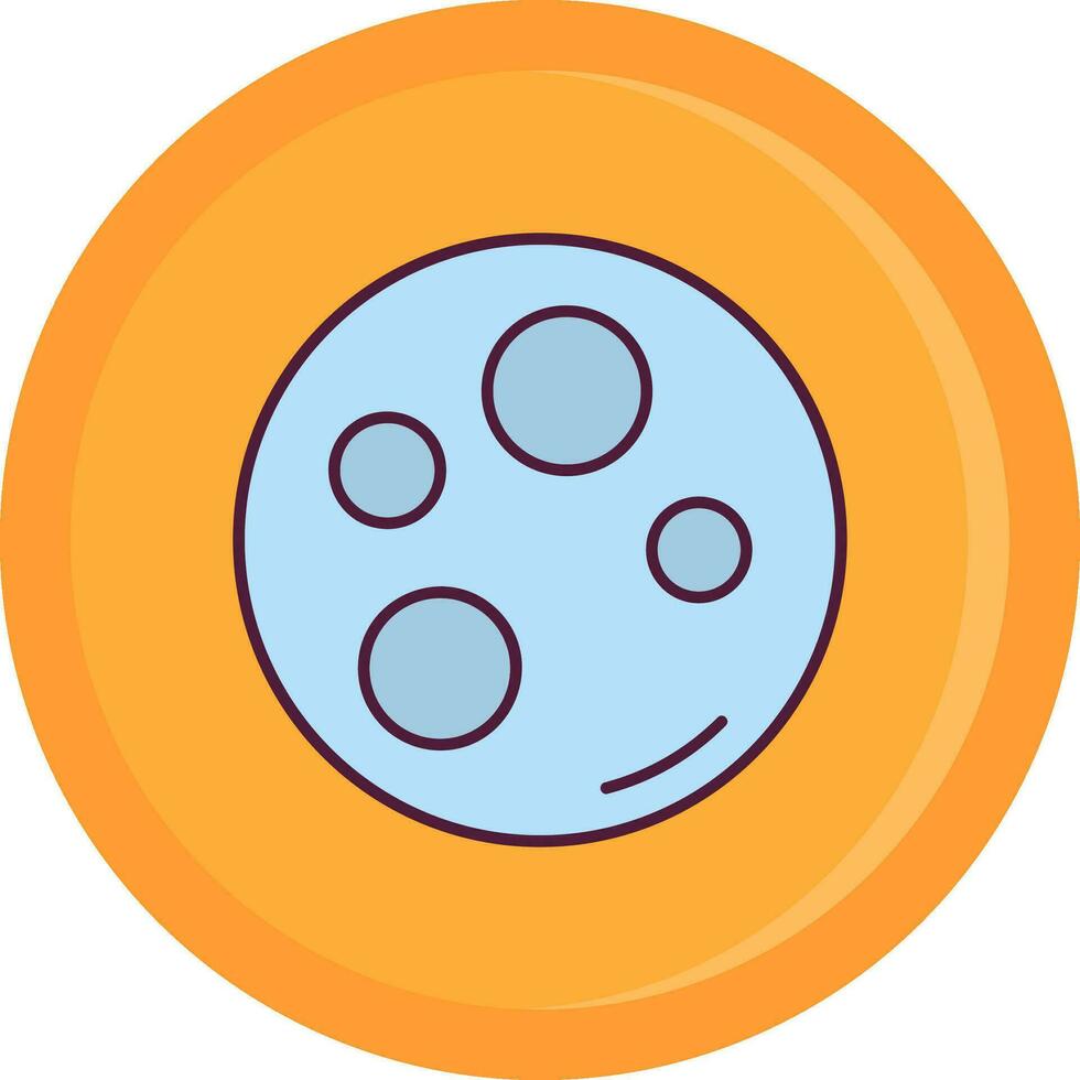 Moon Line Filled Icon vector