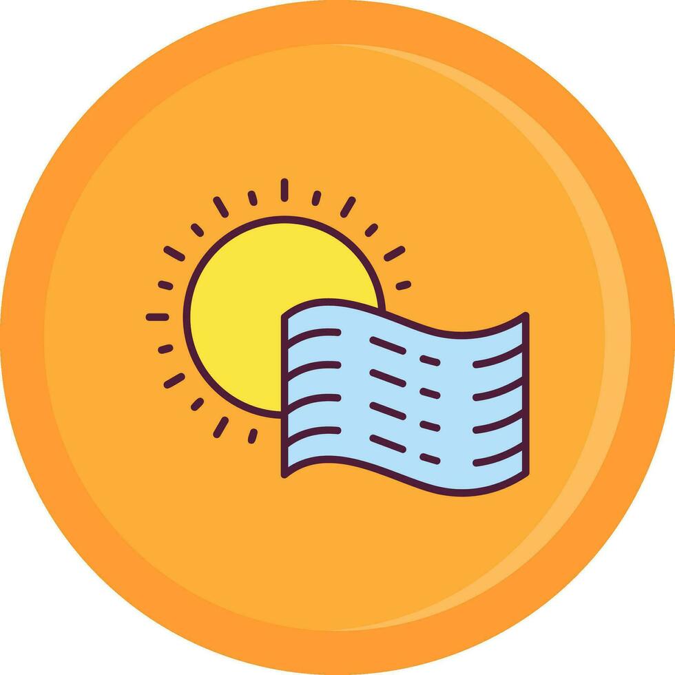 Fog Line Filled Icon vector