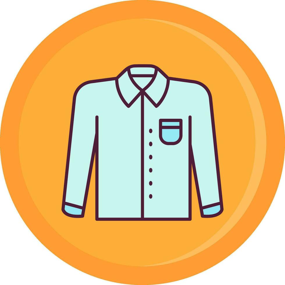 formal camisa línea lleno icono vector