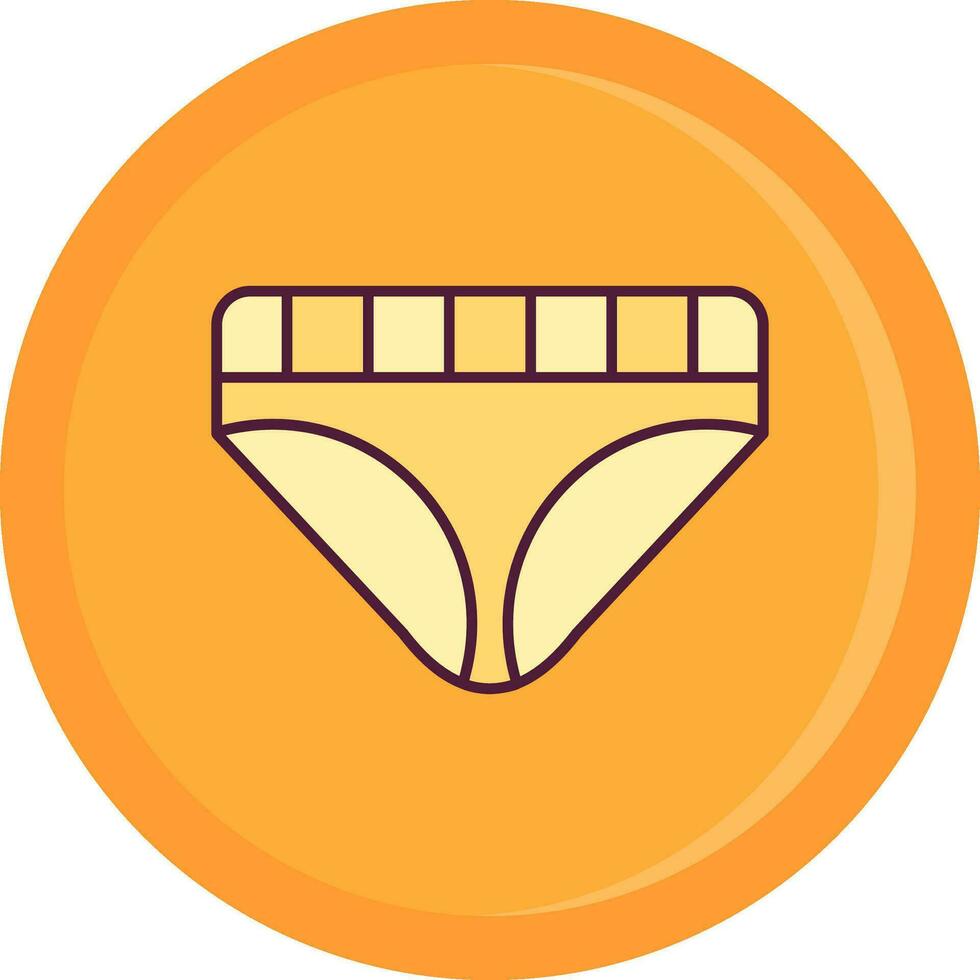 Underwear Line Filled Icon vector