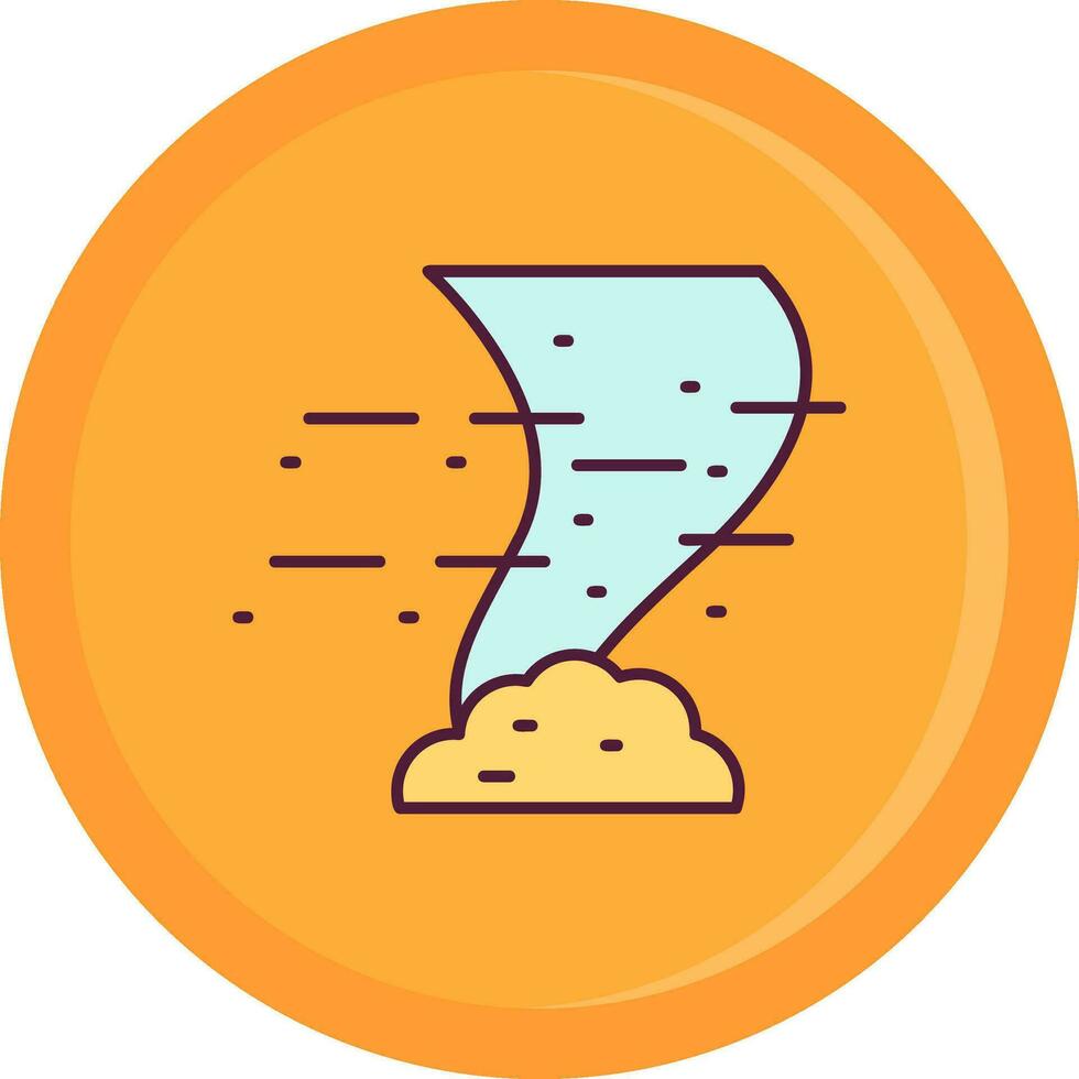 Tornado Line Filled Icon vector