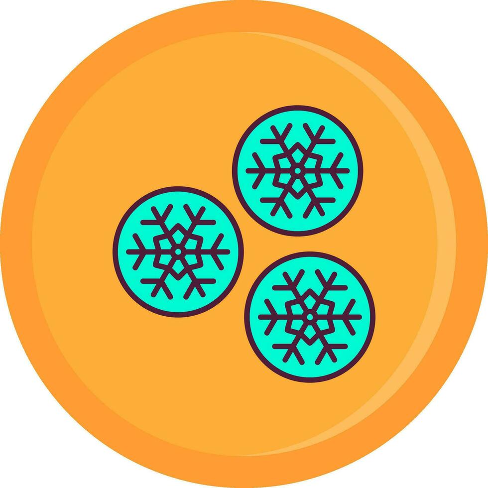 Snowball Line Filled Icon vector