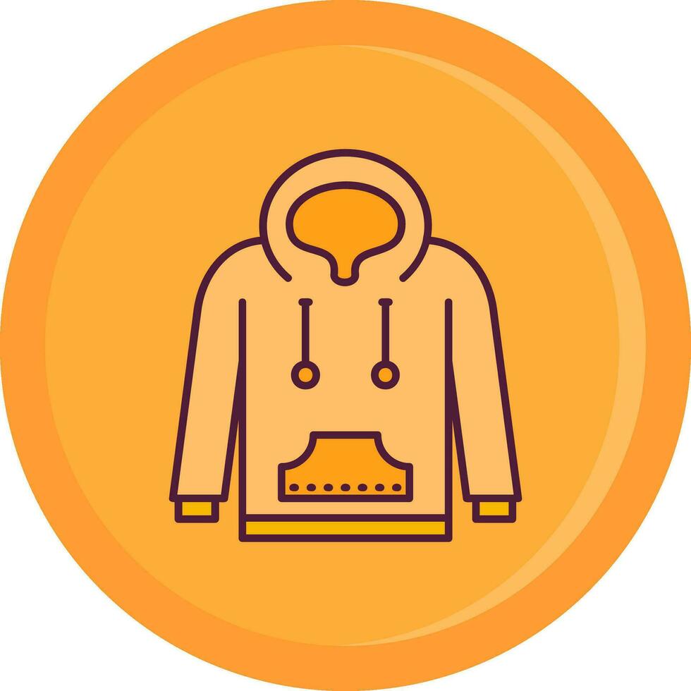 Hoodie Line Filled Icon vector