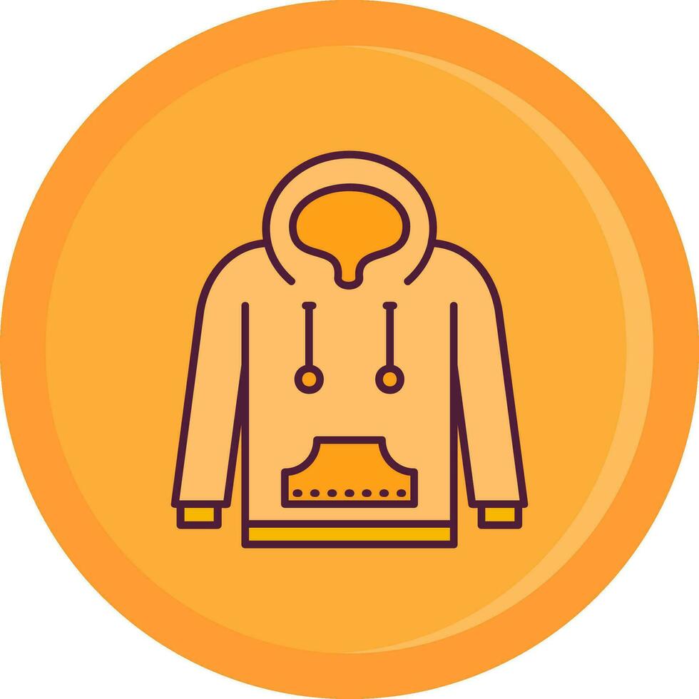 Hoodie Line Filled Icon vector