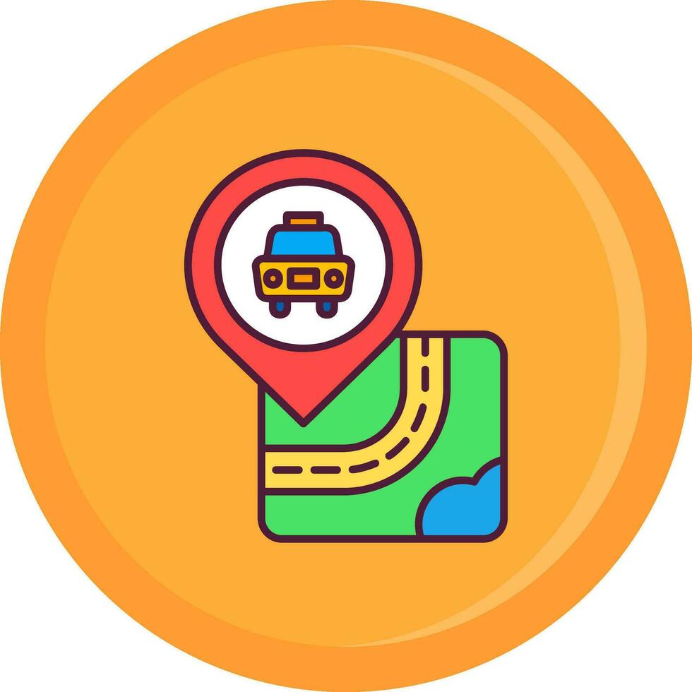 Taxi Line Filled Icon vector