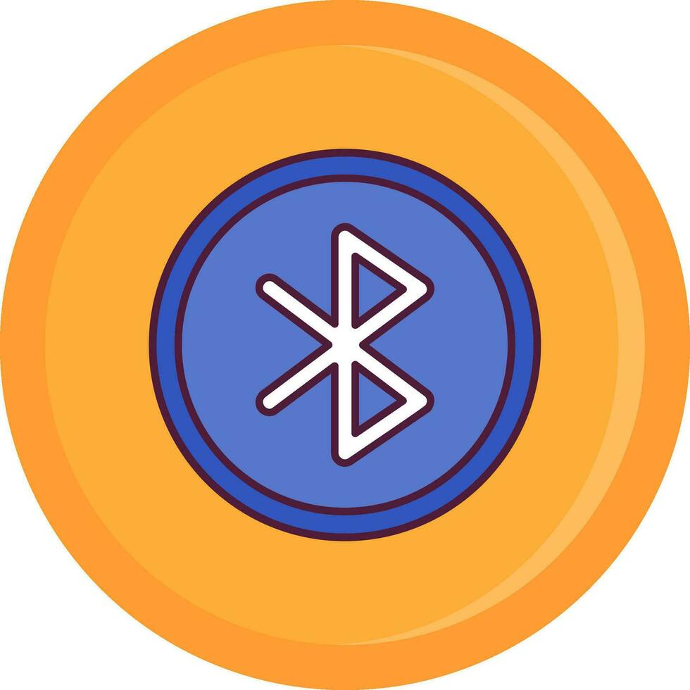 Bluetooth Line Filled Icon vector
