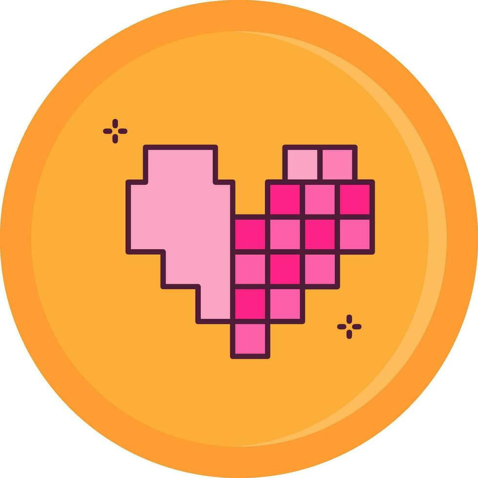 Pixel Line Filled Icon vector