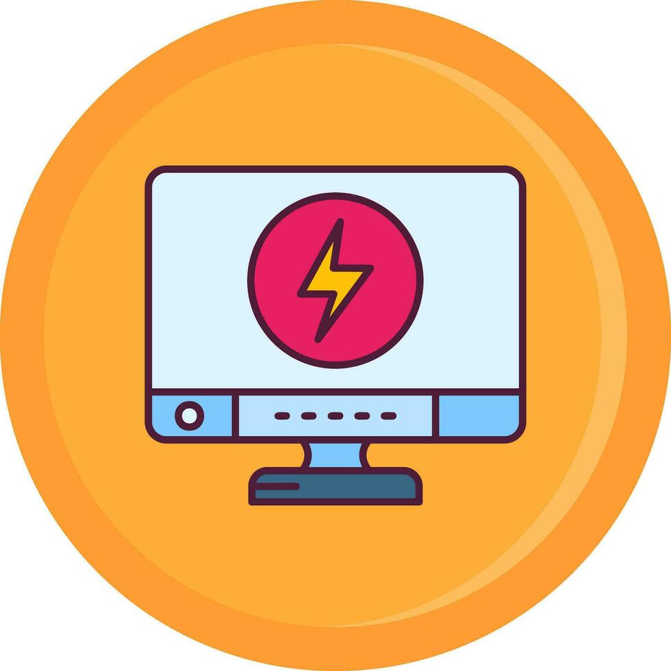 Energy Line Filled Icon vector