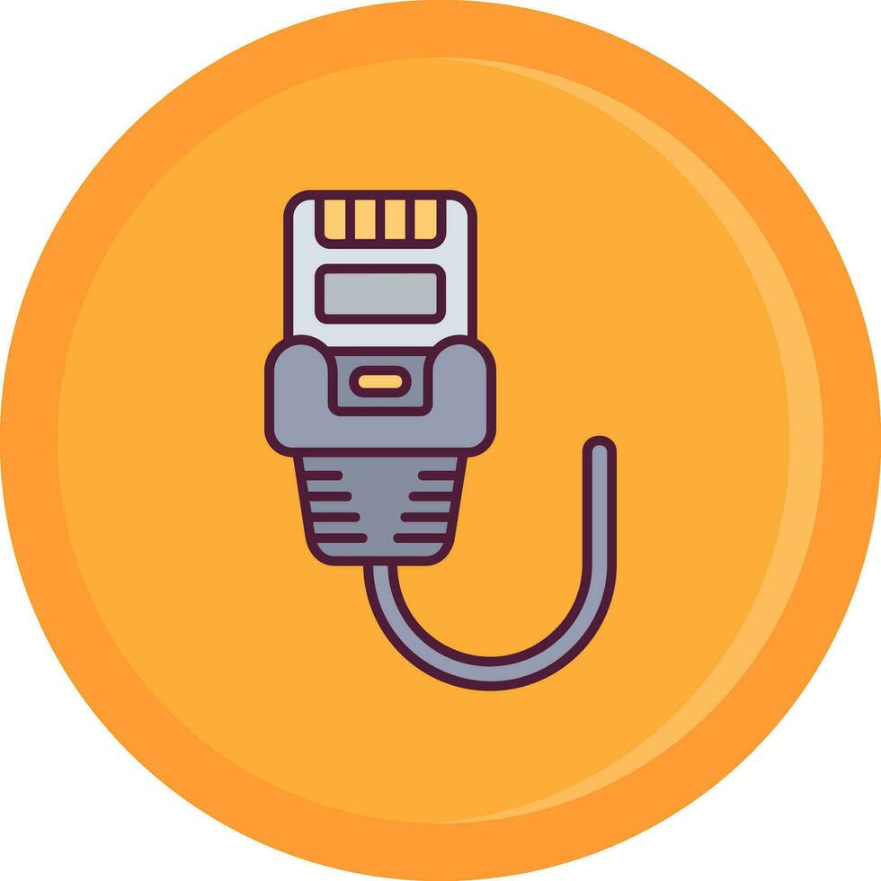 Ethernet Line Filled Icon vector