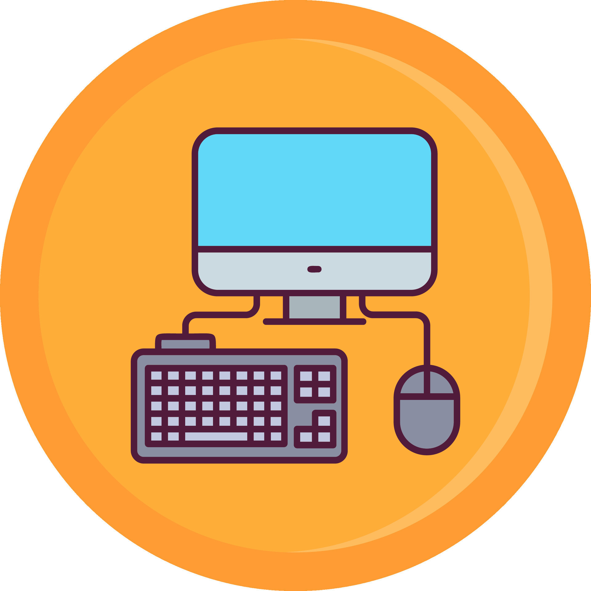 Computer Line Filled Icon 36953840 Vector Art at Vecteezy