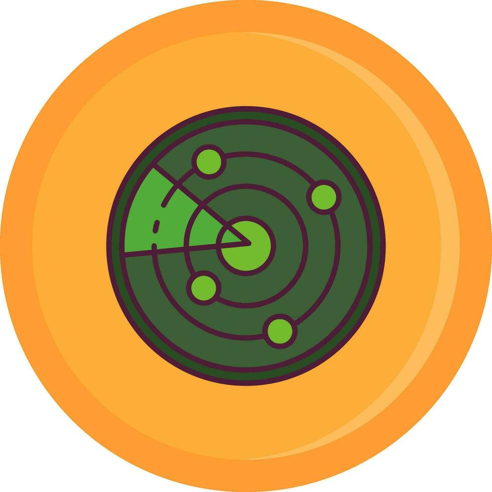 Radar Line Filled Icon vector