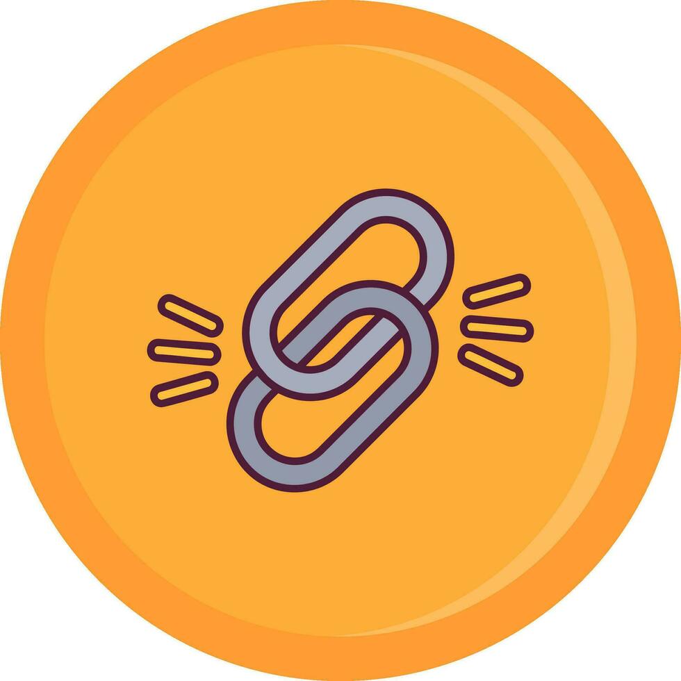 Link Line Filled Icon vector