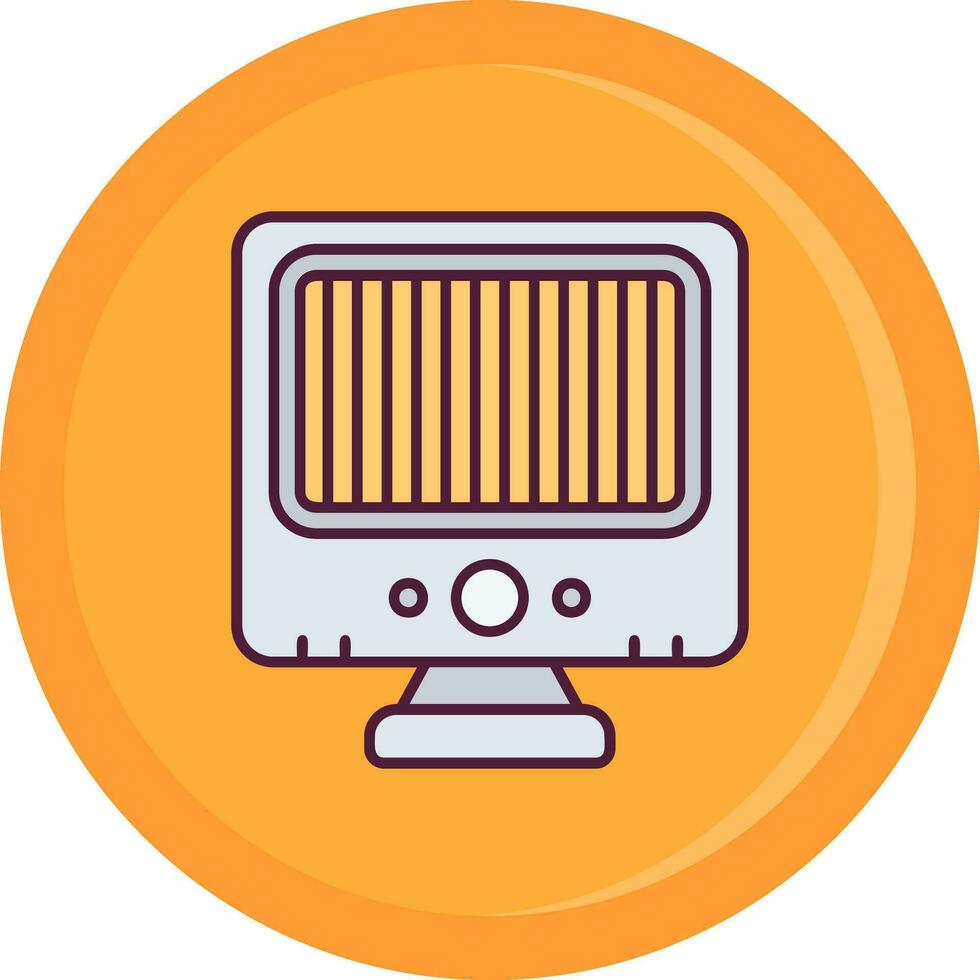 Heater Line Filled Icon vector