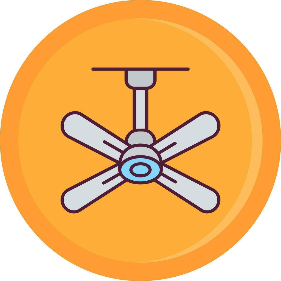 Fan Line Filled Icon vector