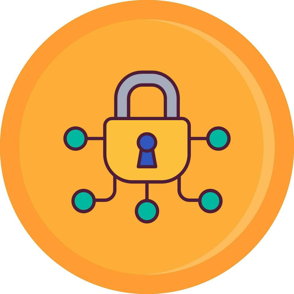 Safe Line Filled Icon vector