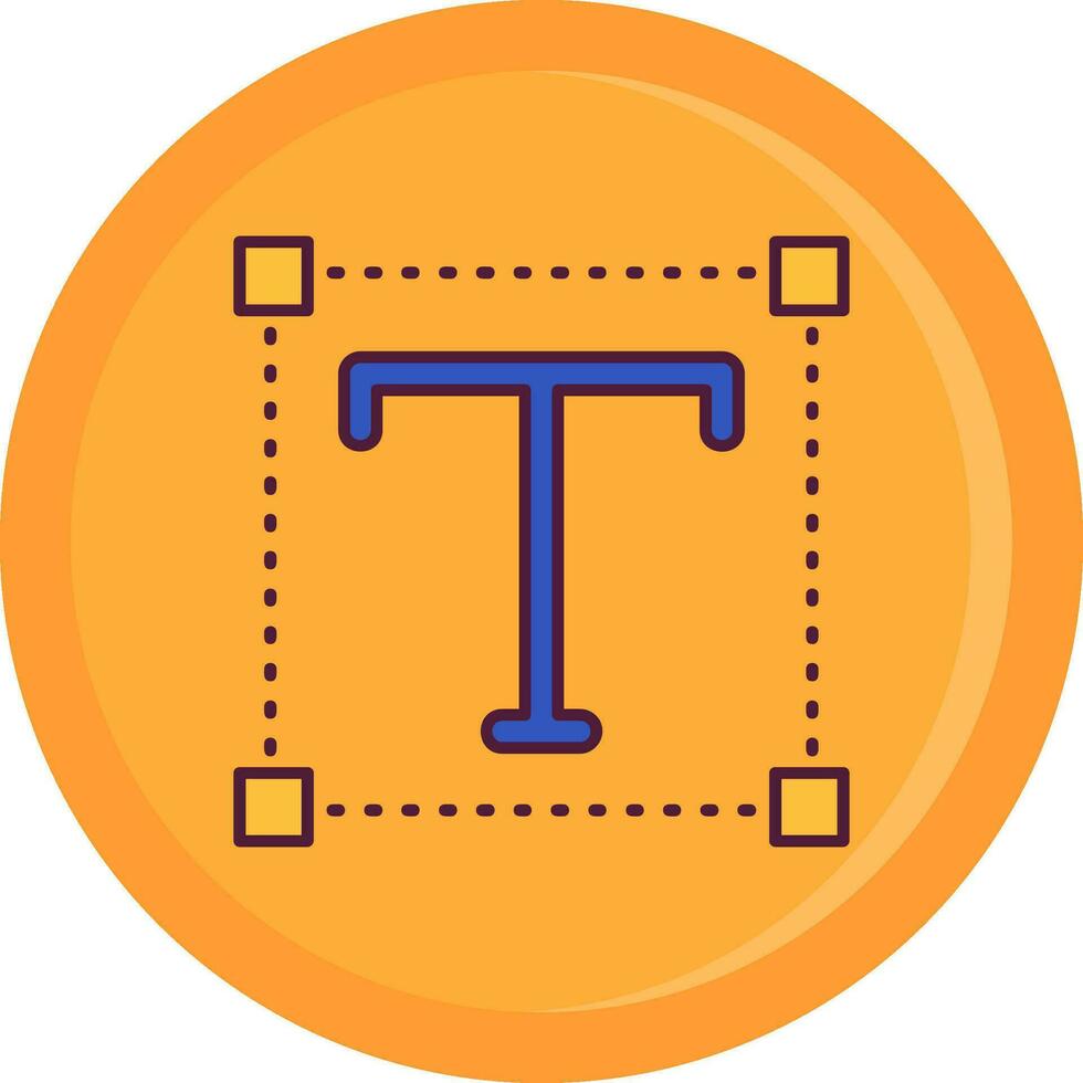 Font Line Filled Icon vector