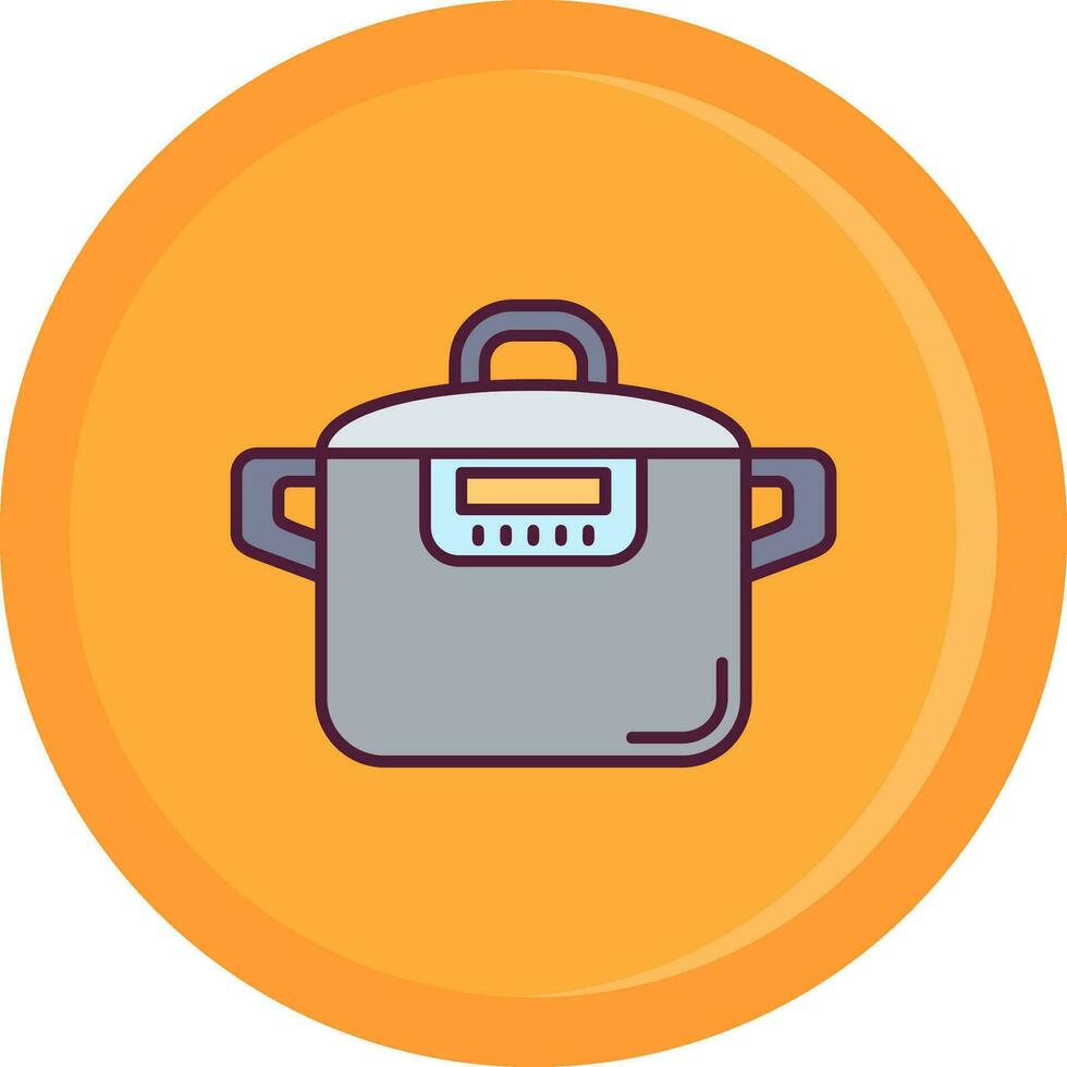 Pressure cooker Line Filled Icon vector