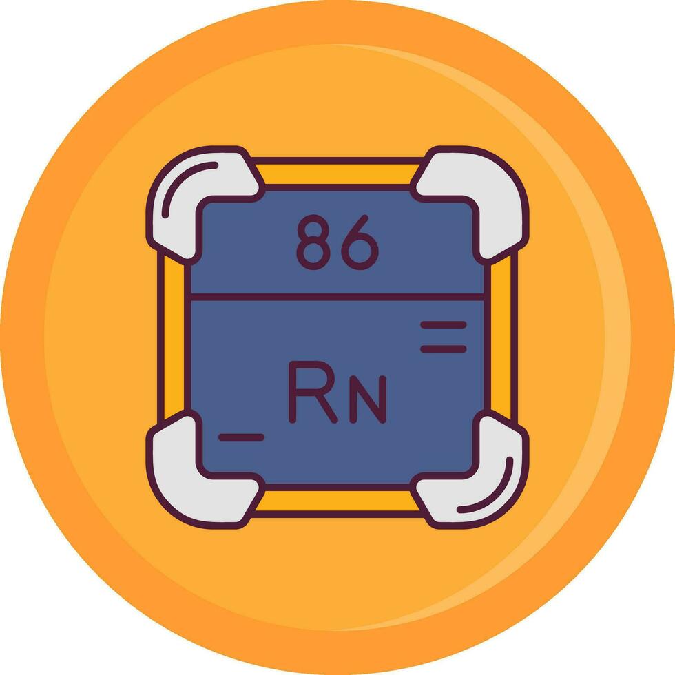 Radon Line Filled Icon vector