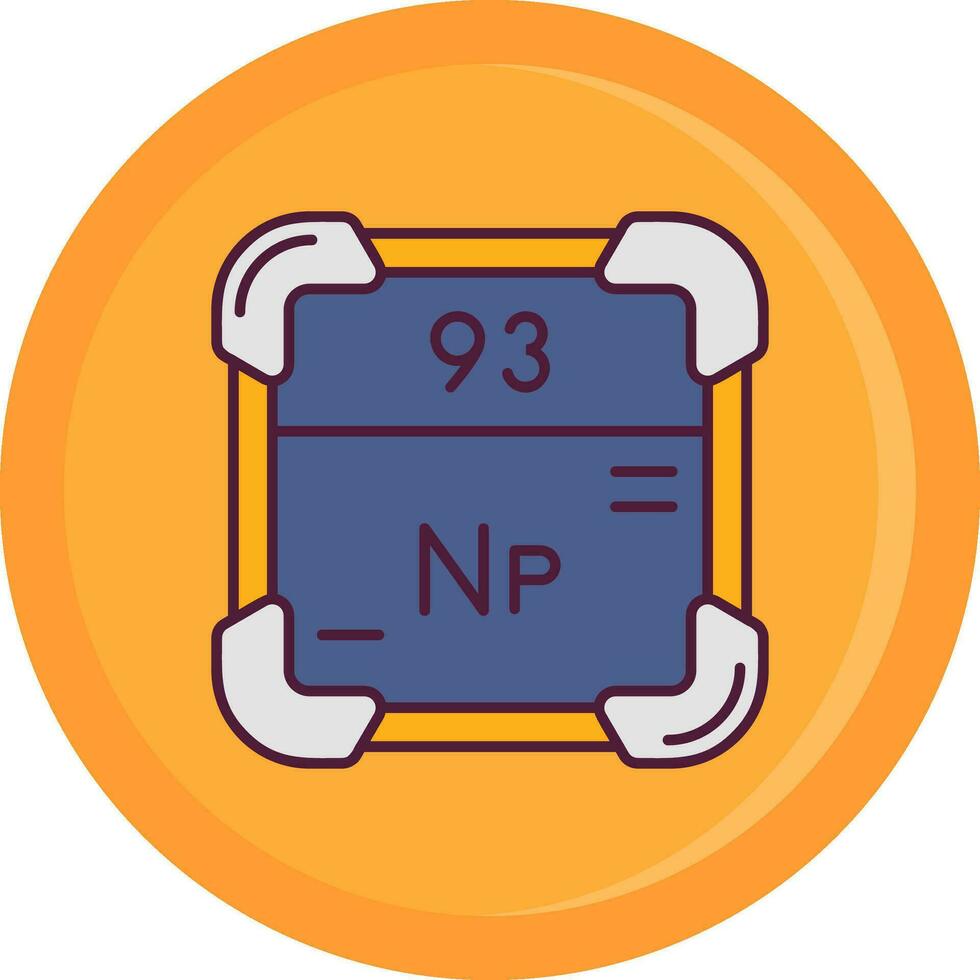 Neptunium Line Filled Icon vector