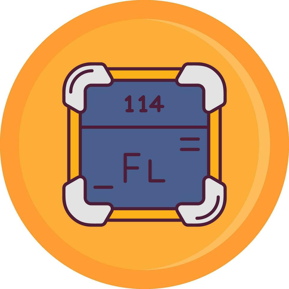 flerovium línea lleno icono vector