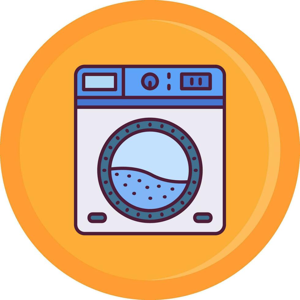 Laundry Line Filled Icon vector