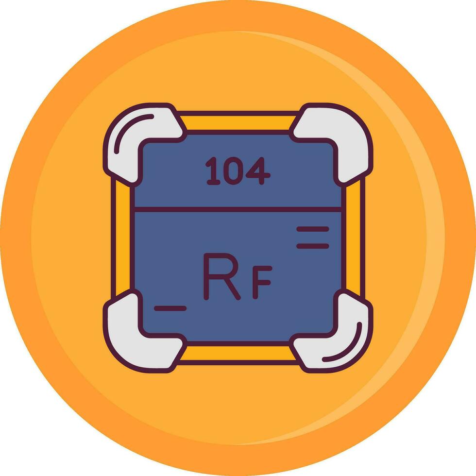 Rutherfordium Line Filled Icon vector