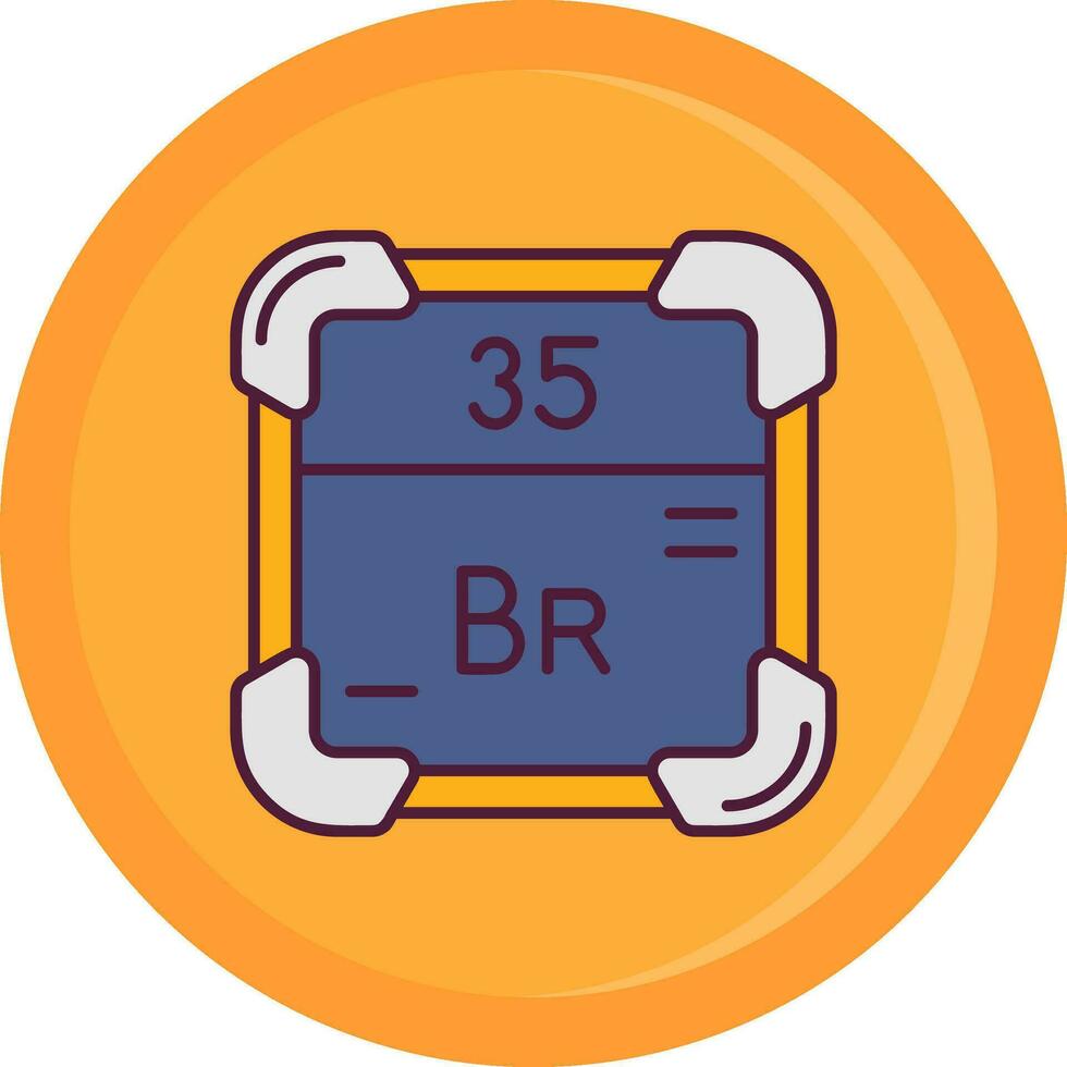 bromo línea lleno icono vector