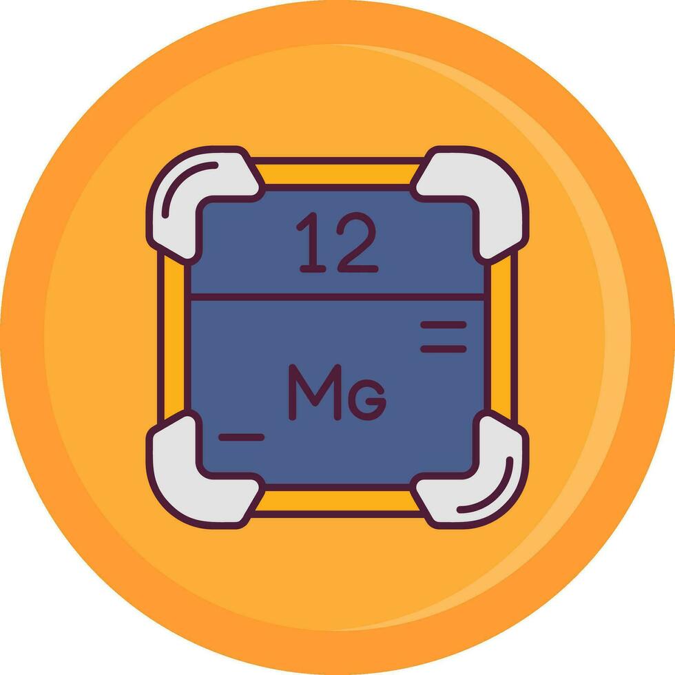 magnesio línea lleno icono vector