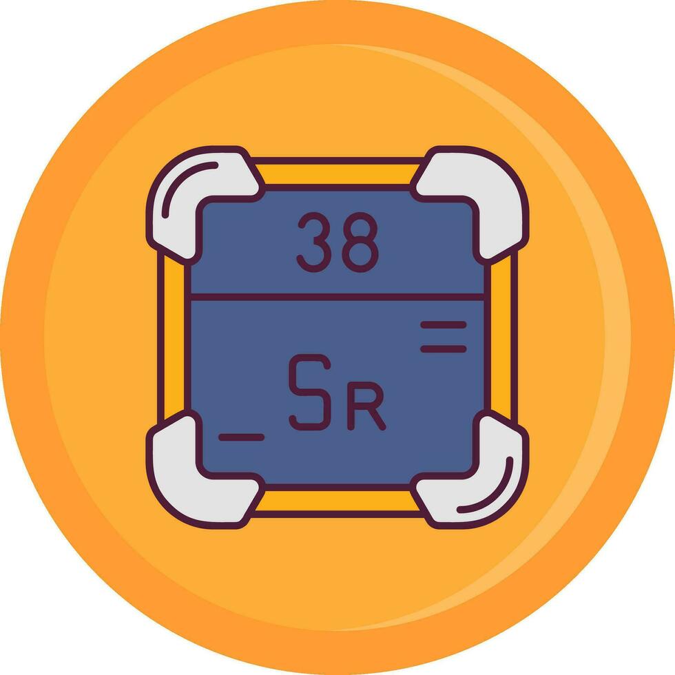 Strontium Line Filled Icon vector