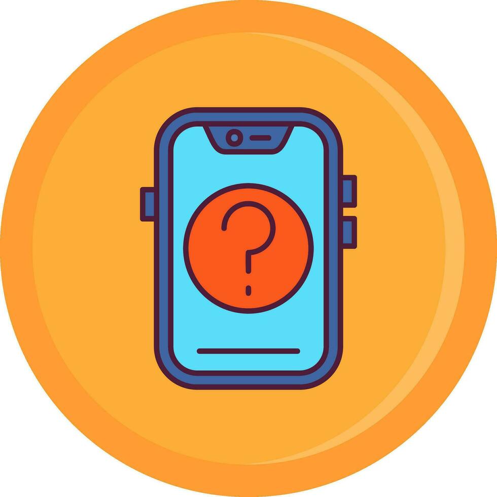 Question Line Filled Icon vector