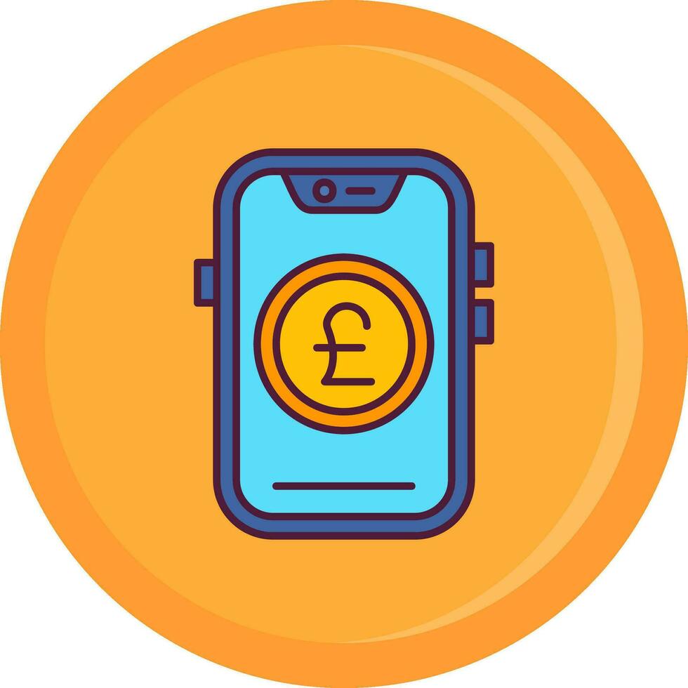 Pound Line Filled Icon vector