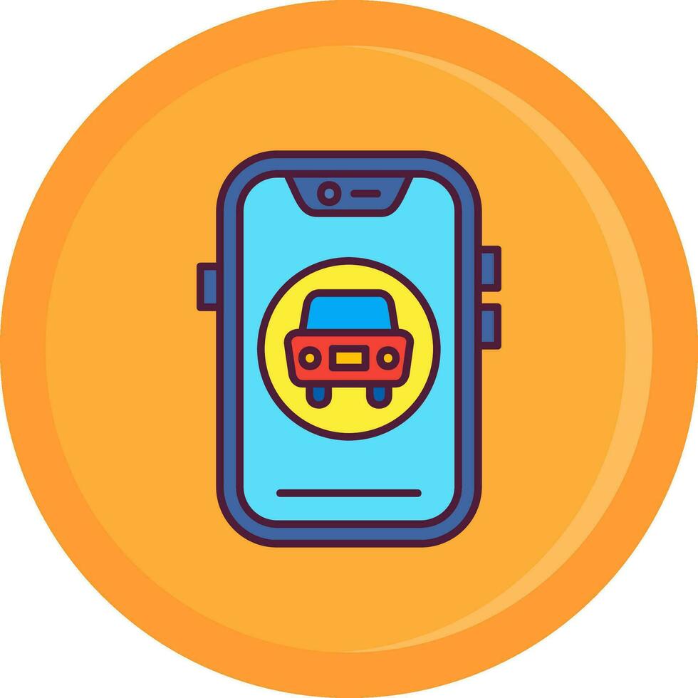 Car Line Filled Icon vector