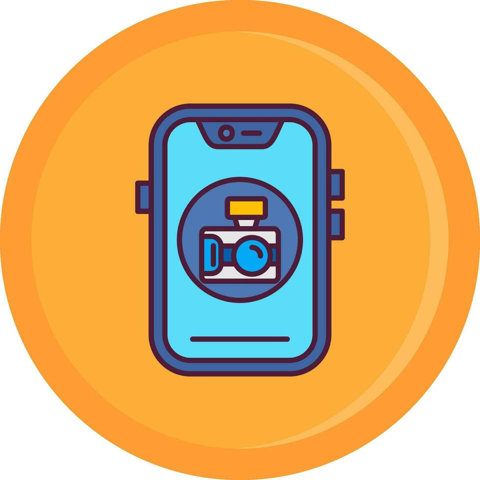 Camera Line Filled Icon vector