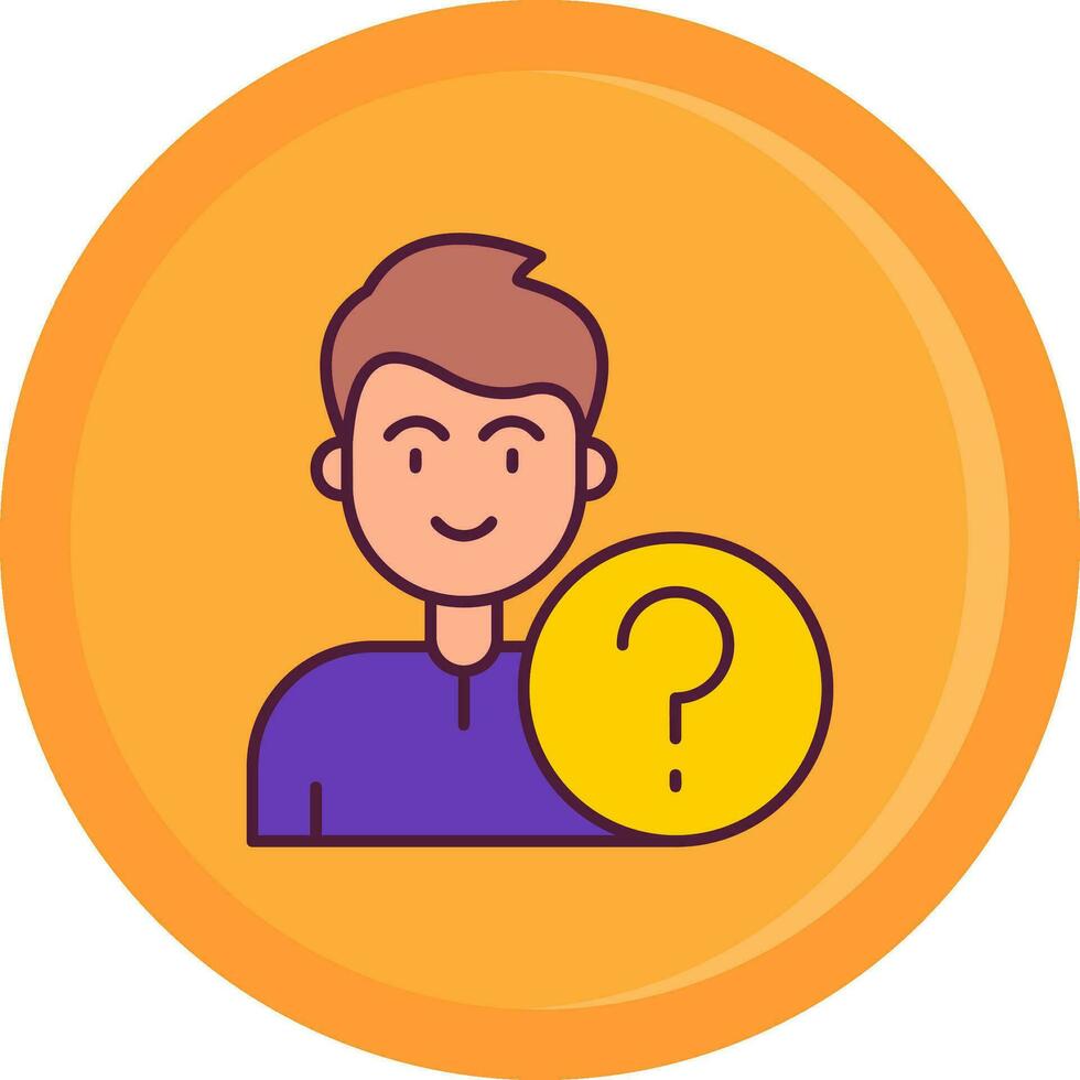 Question Line Filled Icon vector
