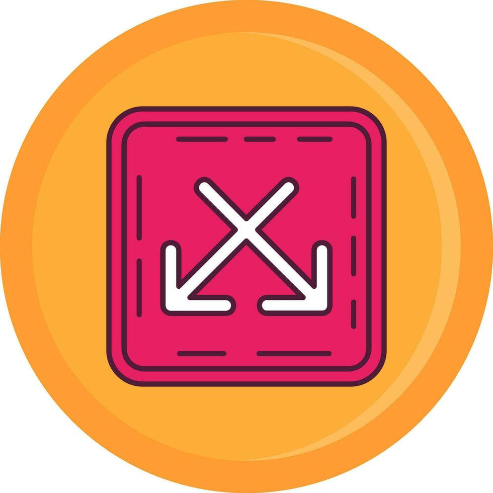 Intersect Line Filled Icon vector