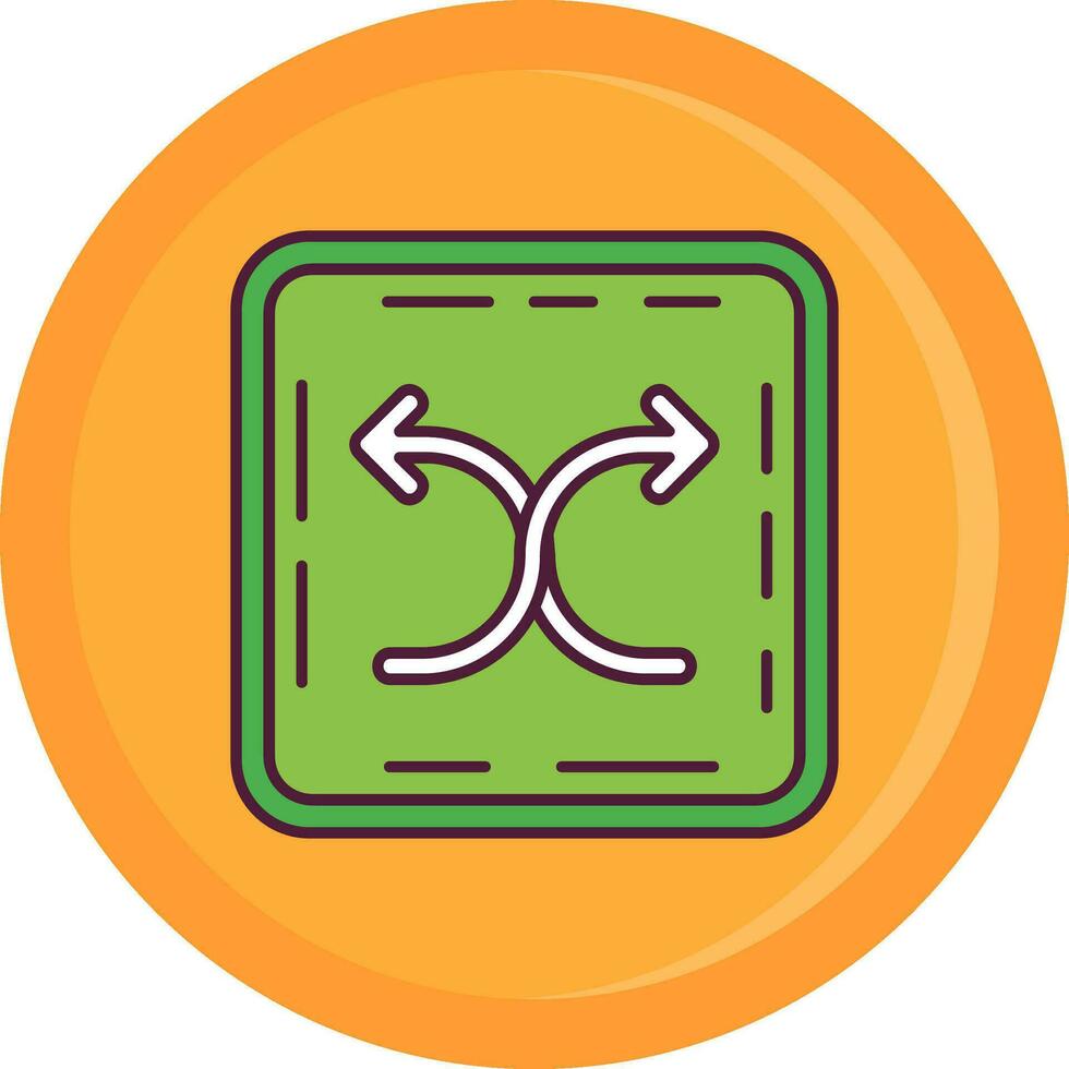 Shuffle Line Filled Icon vector