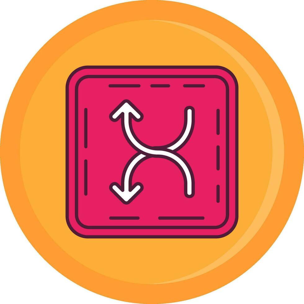 Shuffle Line Filled Icon vector